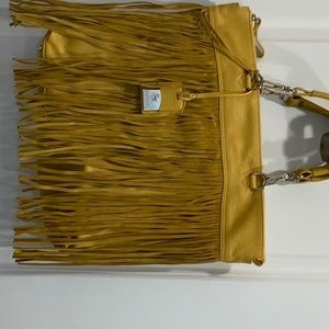 NIQUEA.D genuine leather bag with fringe, NWT